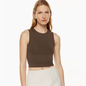 S | Aritzia Contour Muscle Tank, Coffee Bean